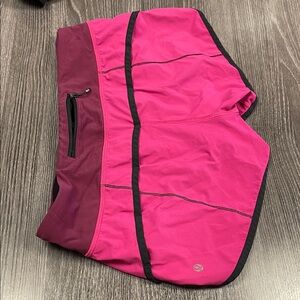 Lululemon speed shorts pink sz 6